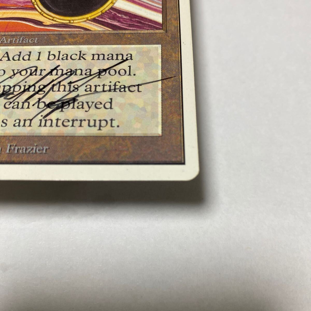 【パワー9】【Signed/サイン入り】 Mox Jet 2ED 英語 1枚 MTG マジックザギャザリング Magic the Gathering_画像2