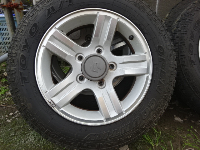 ジムニー JB23 純正アルミ オープンカントリー 4本セット 175/80R16 TOYO OPEN COUNTRY A/T 売切り JA11 JA22 JB64 SJ30 鹿児島からの画像2