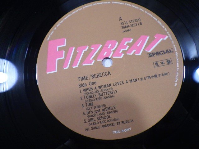 ■711：LP　REBECCA / レベッカ　TIME　28AH2103　見本盤■_画像2