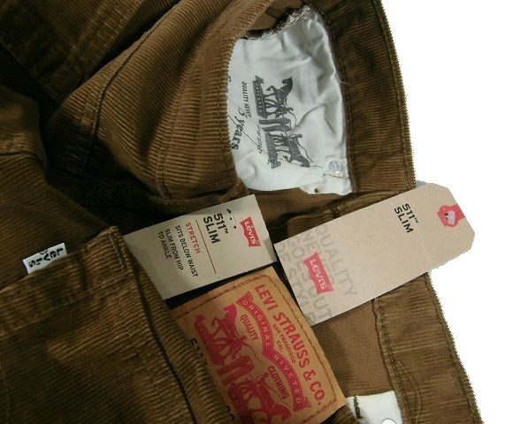 ※土056新品▼ リーバイス 511 スリム コーデュロイパンツ W29L32 ロングパンツ Levi's ストレッチ ブラウン系_画像6