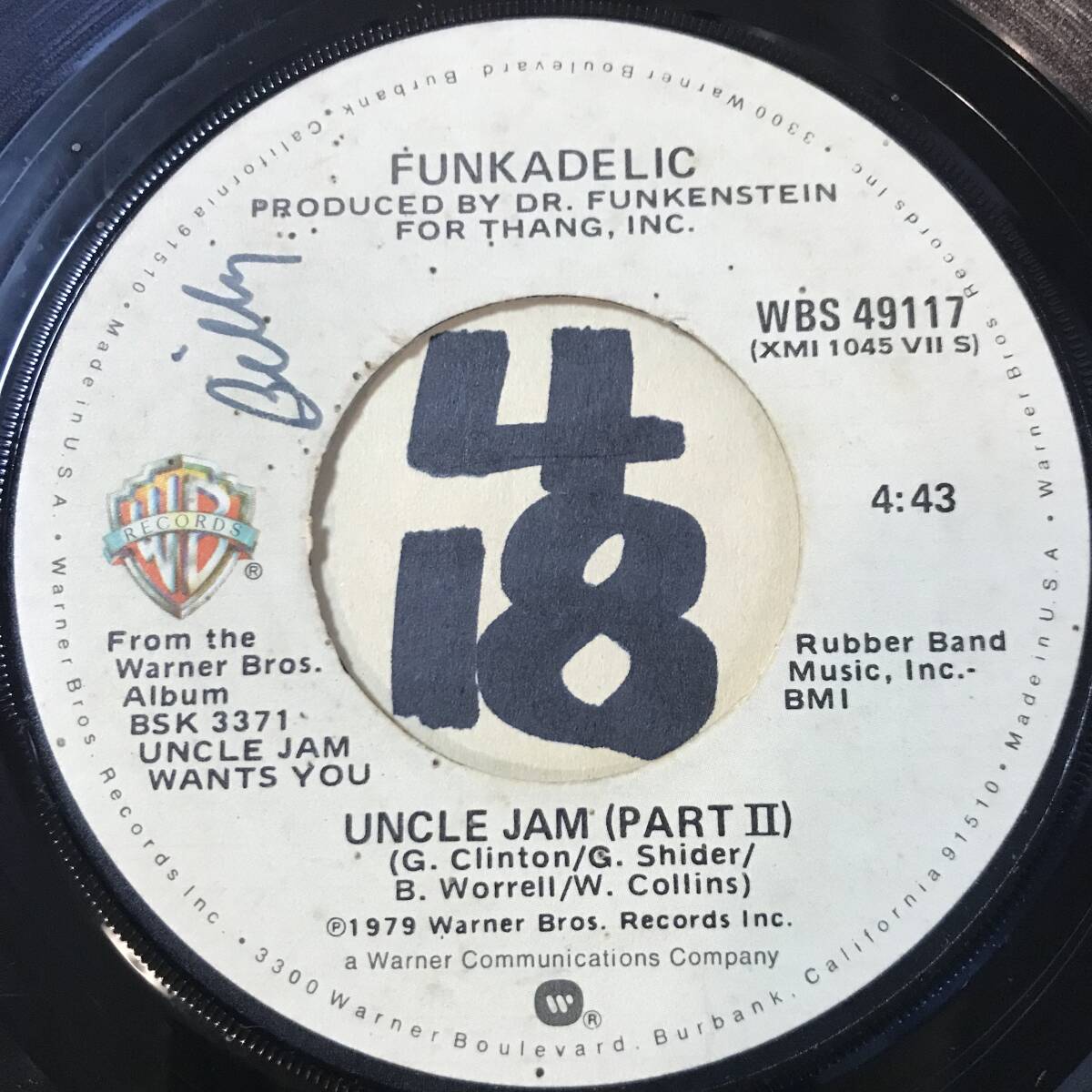  audition FUNKADELIC UNCLE JAM PT1 PT2 both sides EX+