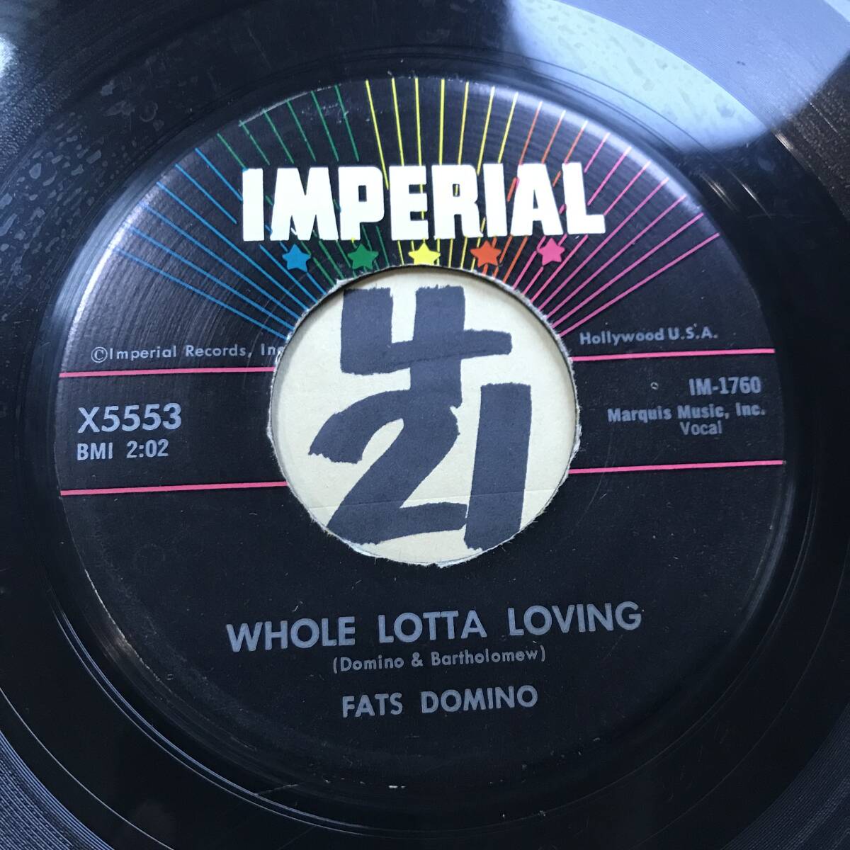 試聴 ニューオーリンズ名作 FATS DOMINO WHOLE LOTTA LOVING 両面EX _画像1