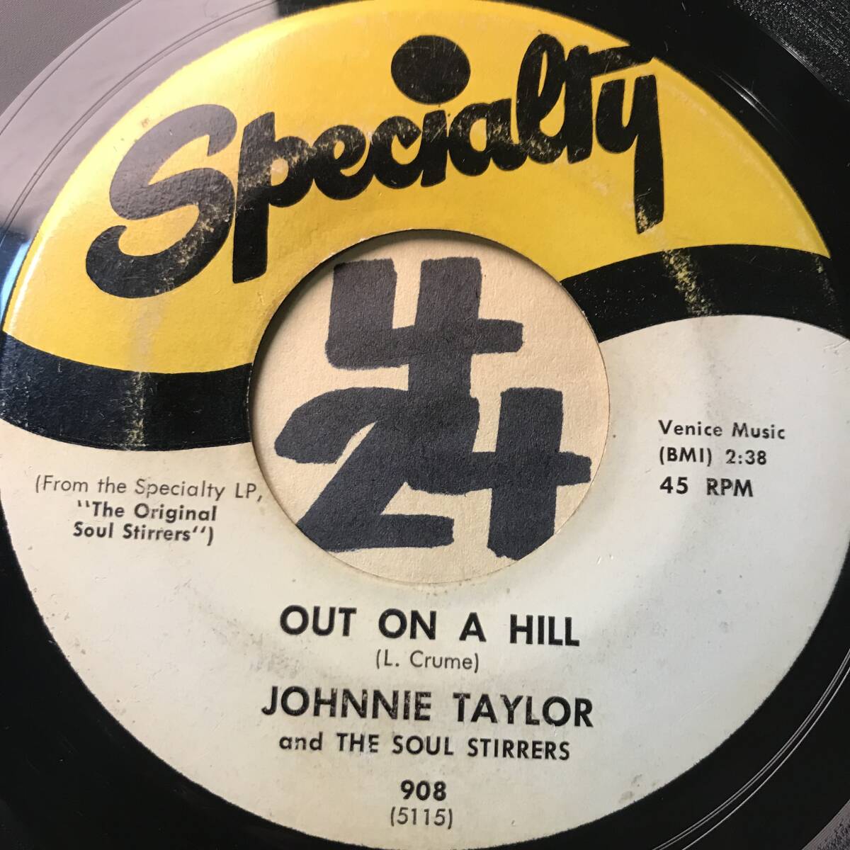 試聴 JOHNNIE TAYLOR AND THE SOUL STIRRERS OUT ON A HILL VG++ SOUNDS EX _画像1