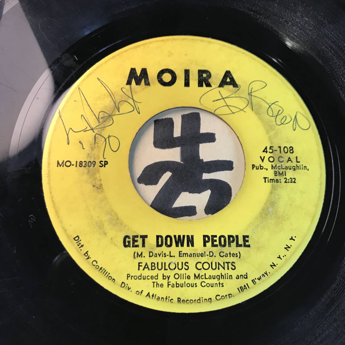 試聴 FABULOUS COUNTS LUNAR FUNK 両面VG+ SOUNDS VG++ _画像2