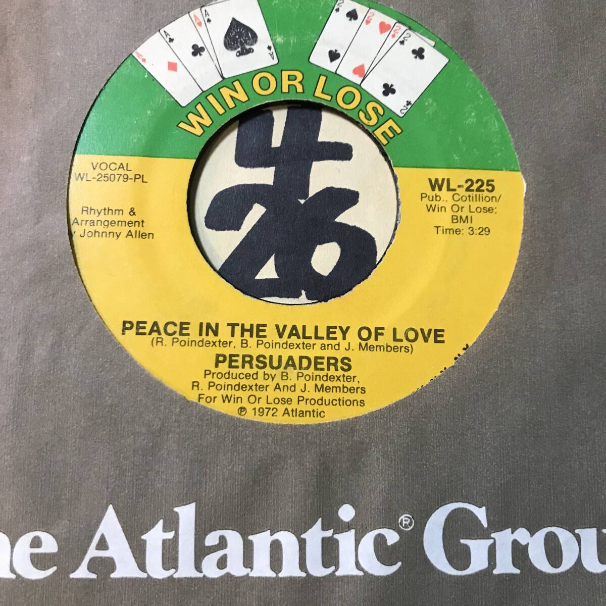 試聴 甘茶ソウルの世界 PERSUADERS PEACE IN THE VALLEY OF LOVE / WHAT IS THE DEFINITION OF LOVE 両面EX 72年全米ソウル21位 _画像1