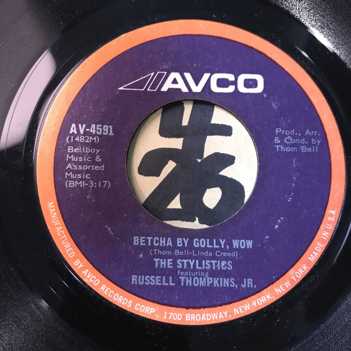 試聴 甘茶ソウル・クラシック THE STYLISTICS BETCHA BY GOLLY, WOW / EBONY EYES 両面NM くつろげソウルの画像1