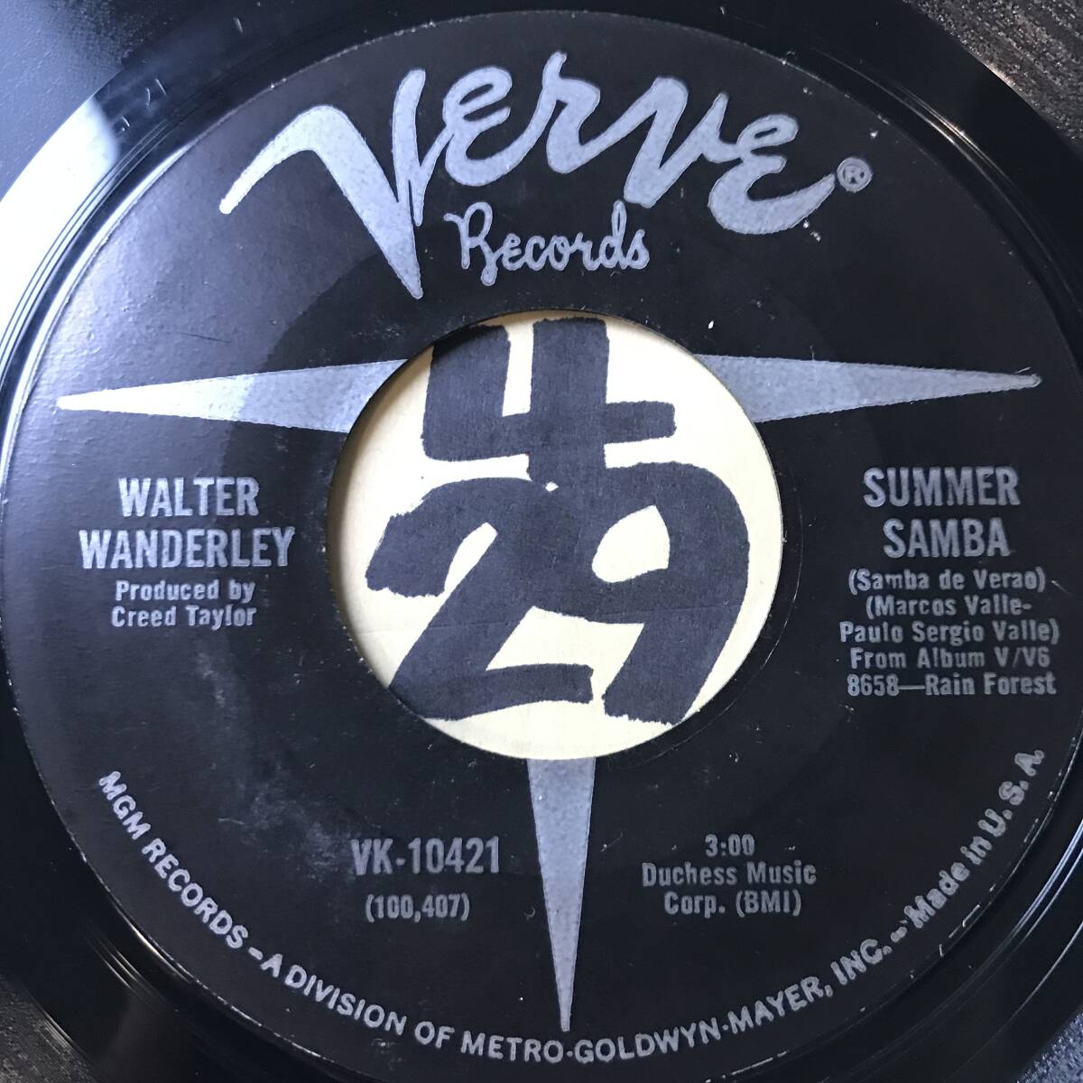 試聴 WALTER WANDERLEY CALL ME (TONY HUTCH) / SUMMER SAMBA 両面EX+ ラウンジ・ジャズ・クラシックの画像2
