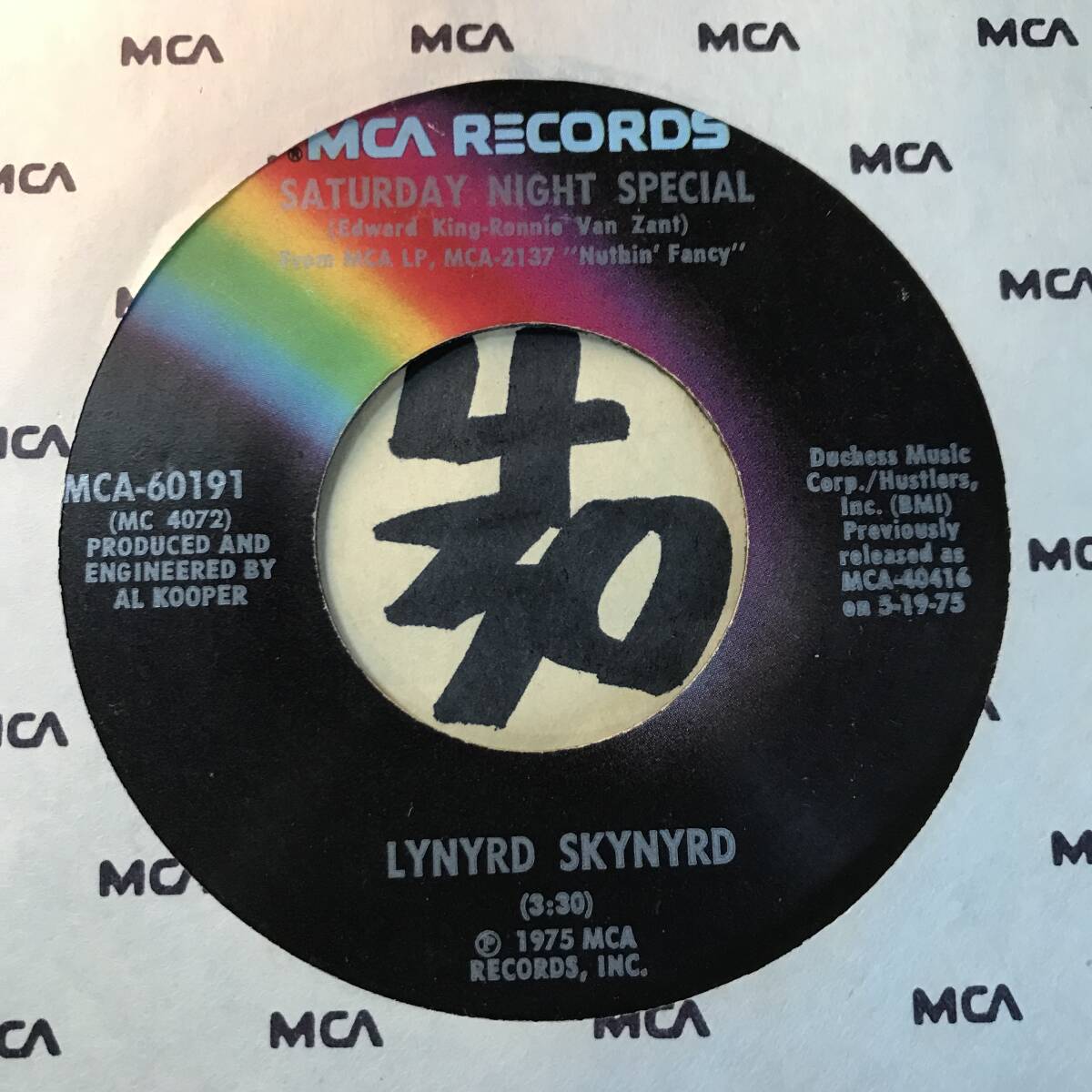 試聴 LYNYRD SKYNYRD SWEET HOME ALABAMA / SATURDAY NIGHT SPECIAL 両面EX SOUNDS EX+ サザン・ロック・クラシックの画像1