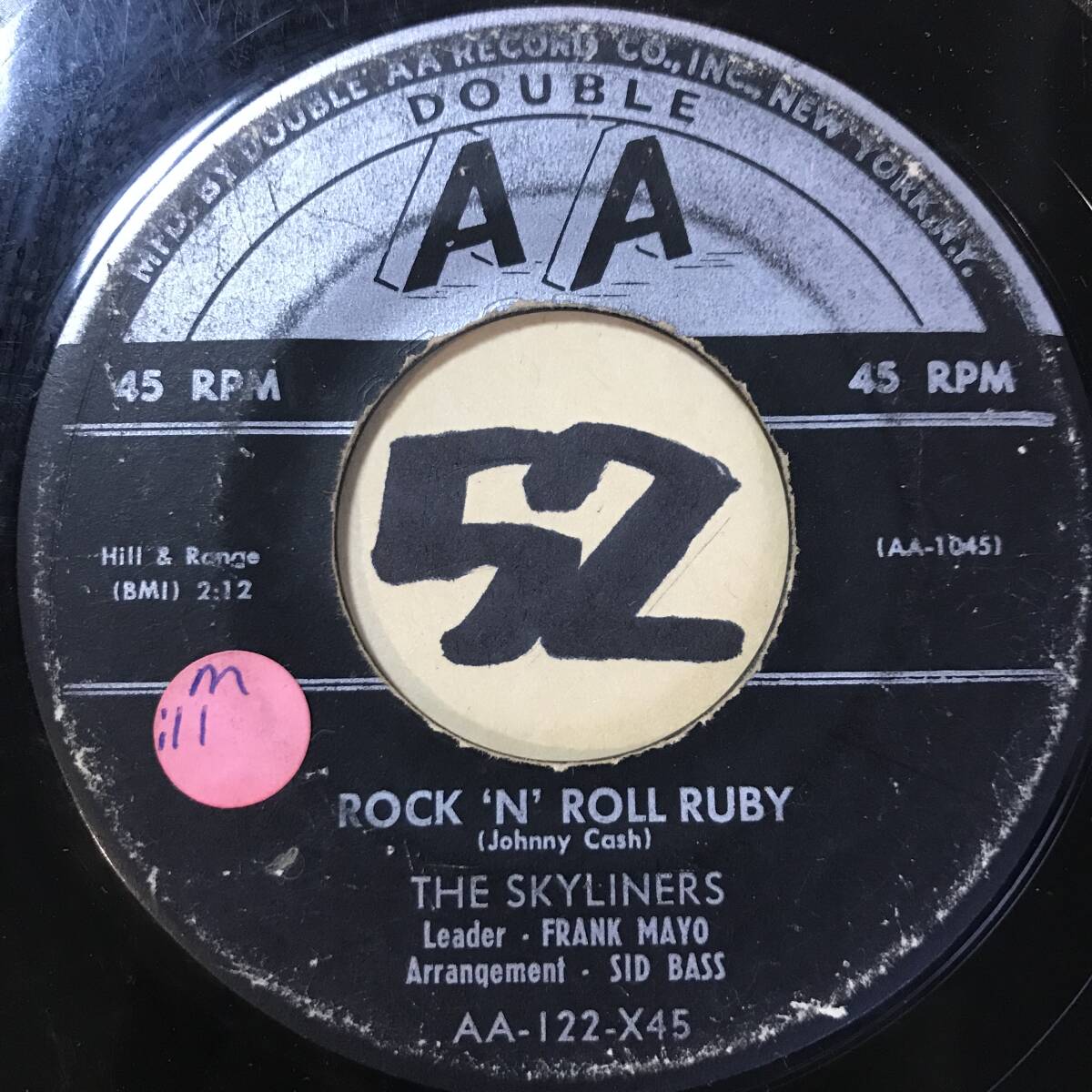 試聴 THE SKYLINERS ROCK ’N’ ROLL RUBY 両面VG(+) SOUNDS VG++ _画像1