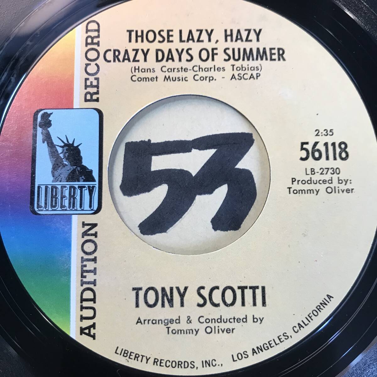 ロック・ステディの人気曲ケン・ブース/レイディ・スターライト元ネタ TONY SCOTTI THOSE LAZY, HAZY CRAZY DAYS OF SUMMER カヴァー 新品の画像1