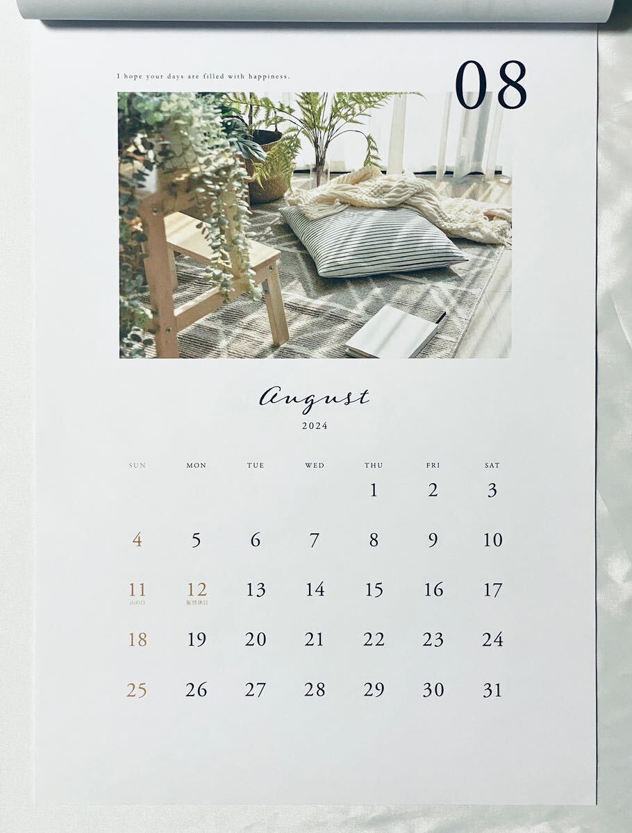 【4月始まり】2024年 シンプル インテリアフォト 壁掛けカレンダー A3の画像5