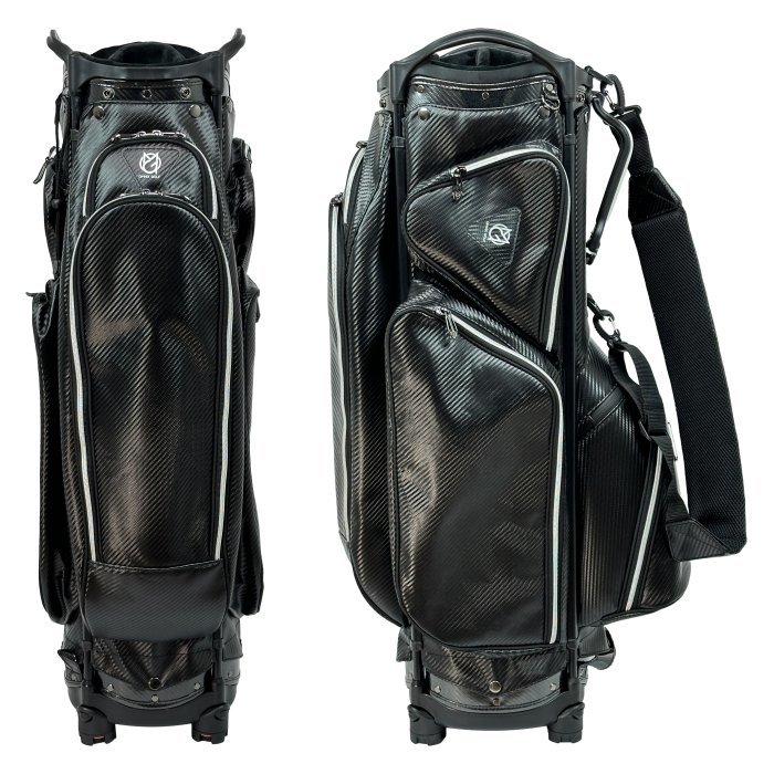 １円★OMNIX オムニクス CARBON CADDIE BAG カーボン キャディバッグ（ブラック）9型 軽量モデル★_画像3