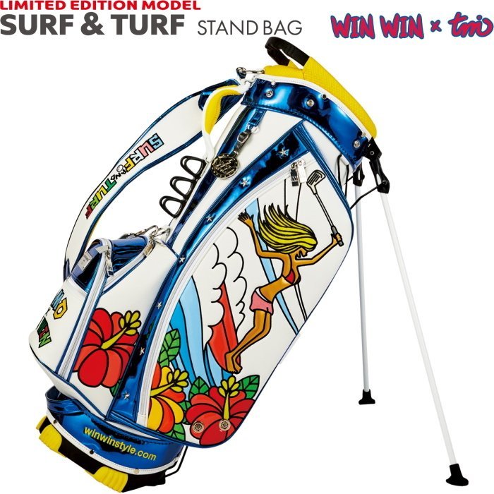 ★WINWIN STYLE　ウィンウィンスタイル　SURF&TURF スタンドバッグ　CB-500 WH ★サーフ＆ターフ★
