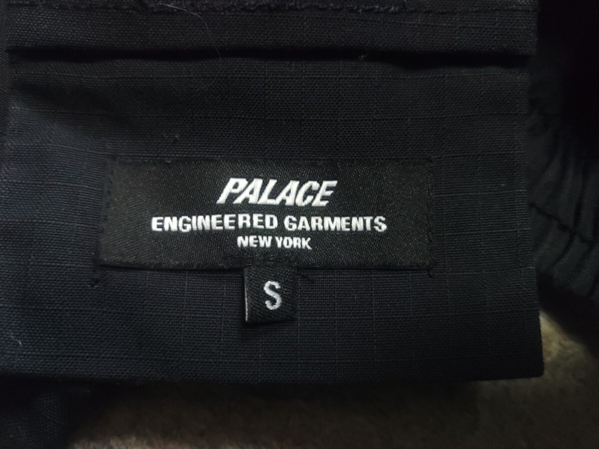PALACE × Engineered Garments Ripstop Washed Track Bottoms Black Sサイズ パレス エンジニアアードガーメンツ パンツ ブラック_画像3