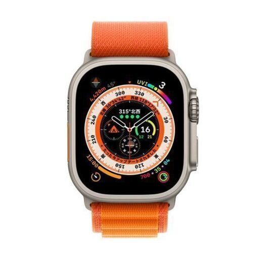 【アウトレット大特価】圧倒的美品！Apple Watch Ultra GPS+Cellularモデル 49mm MQFM3J/A [オレンジアルパインループ L]_画像1