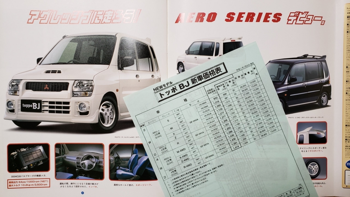  Mitsubishi Toppo BJ 1999 year 6 month catalog price table equipped 