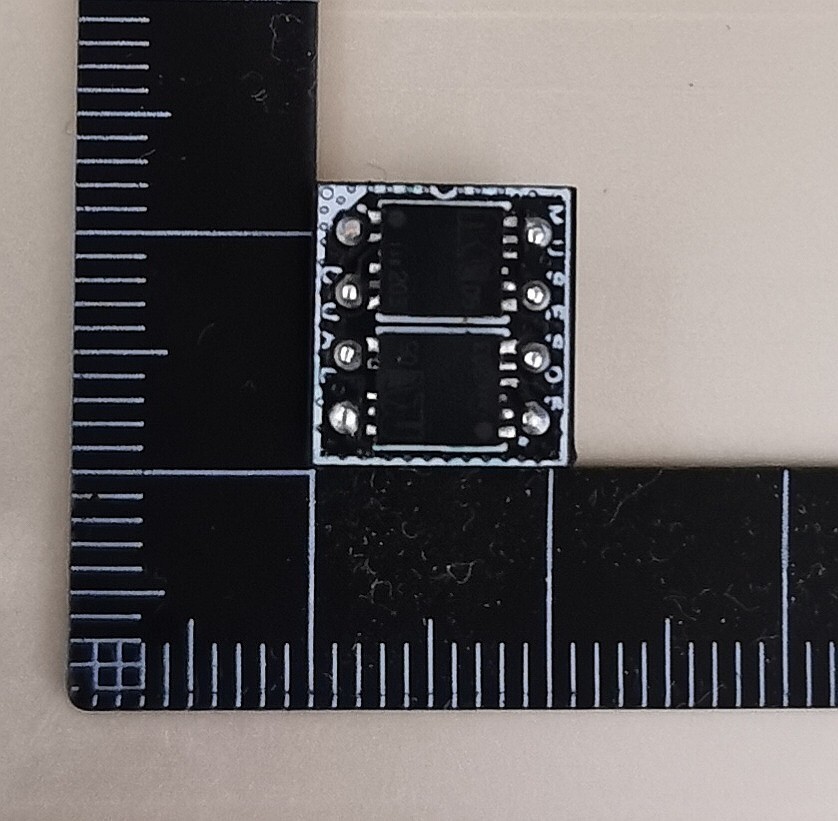 【生産終了品】日清紡マイクロデバイス社製　MUSES 05 デュアル化DIPサイズ基板実装ローハイト品_画像2