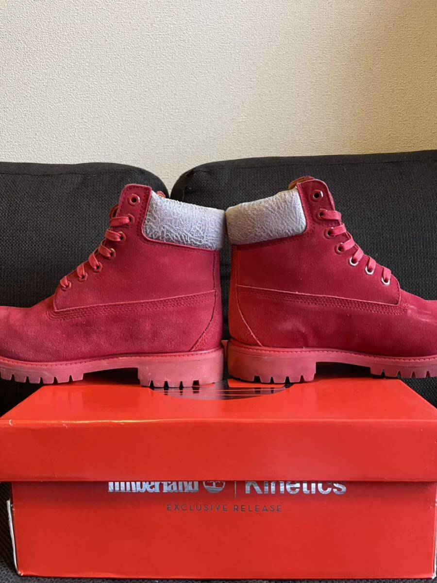 1円 Timberland (ティンバーランド) 15A/W ×Kinetics 6インチプレミアムブーツ(6INCH PREMIUM BOOTS) 8インチ 26cm レッドスエード RED 赤_画像7