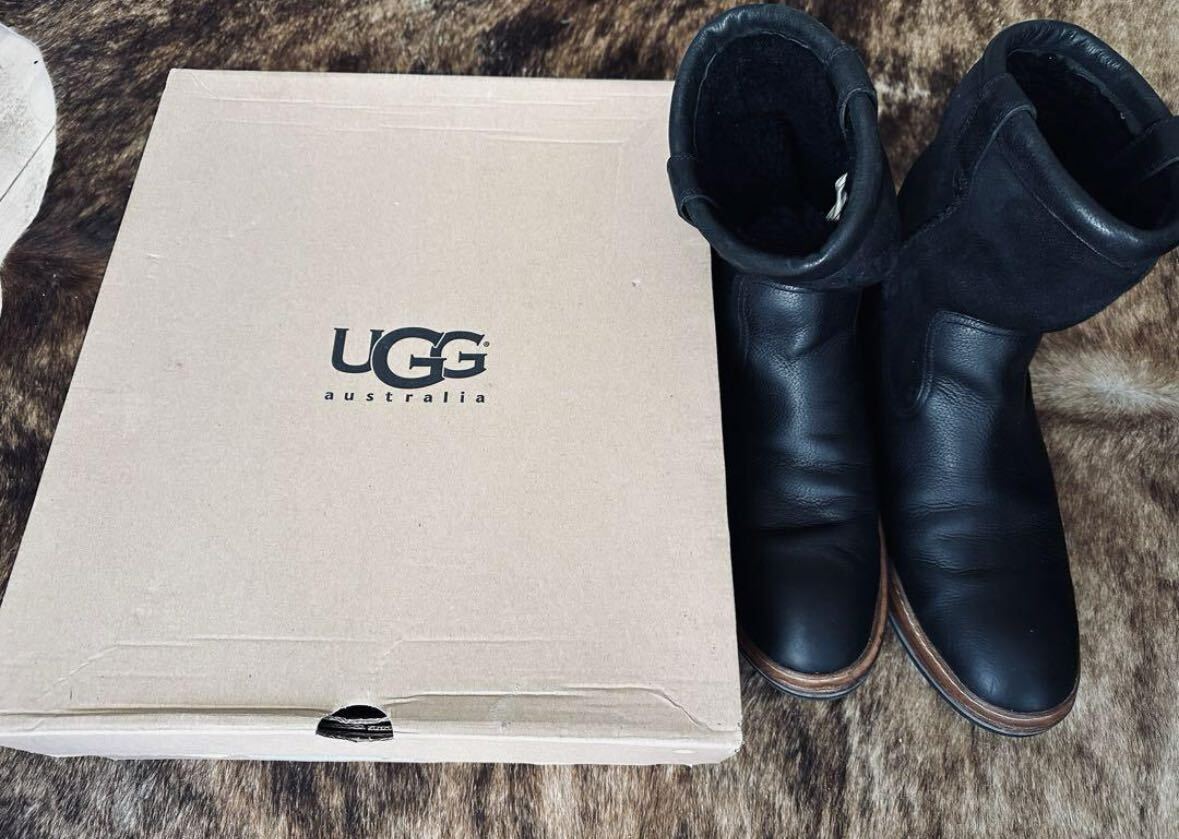 UGG ムートンブーツ ペコスブーツ ローパーブーツ 中古 サイズ28 レッドウィング CHIPPEWA エンジニアブーツ チペワ ブラック の画像6