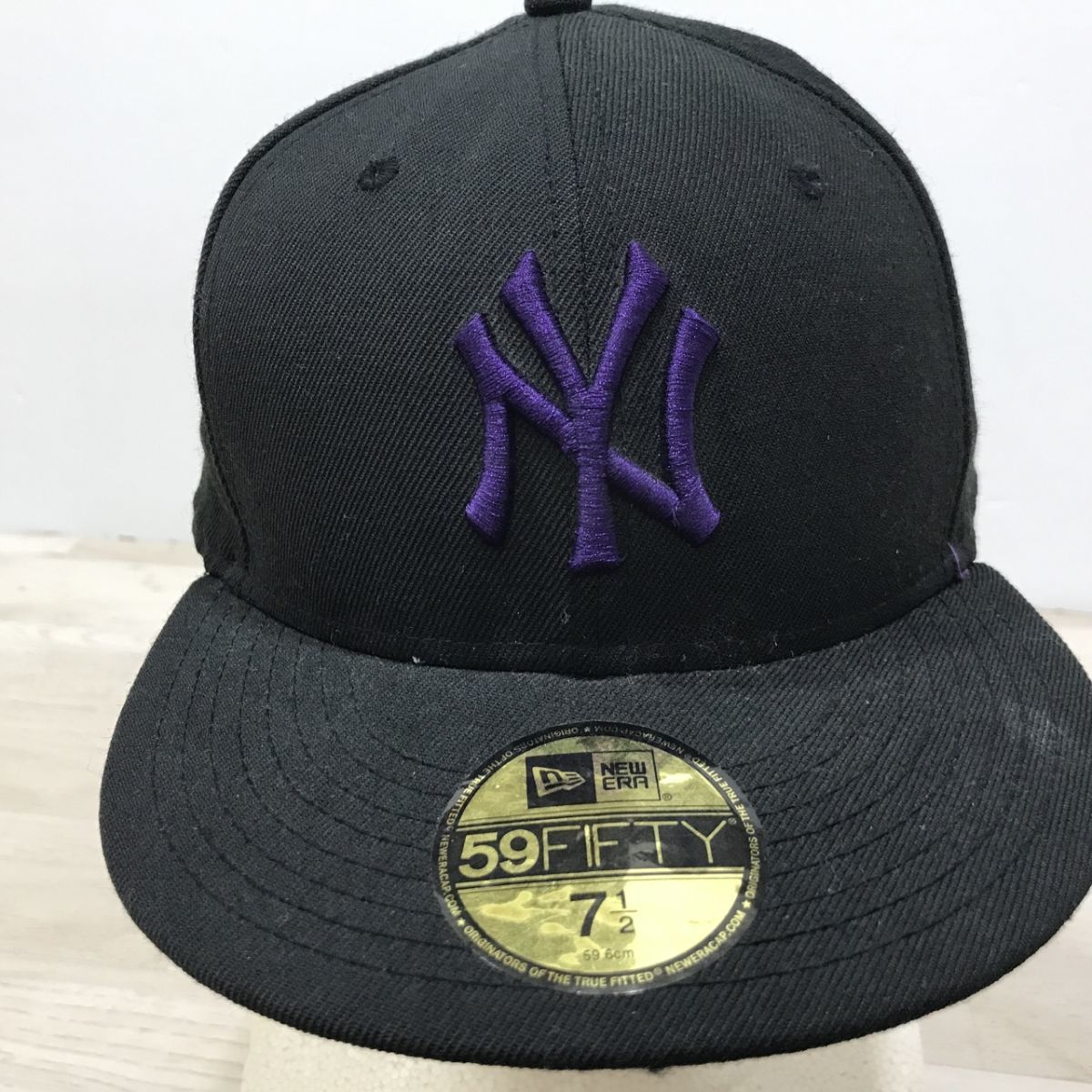 NEW ERA ニューエラ 59FIFTY 7 1/2 ニューヨークヤンキース キャップ パープル ブラック [N8204]_画像5