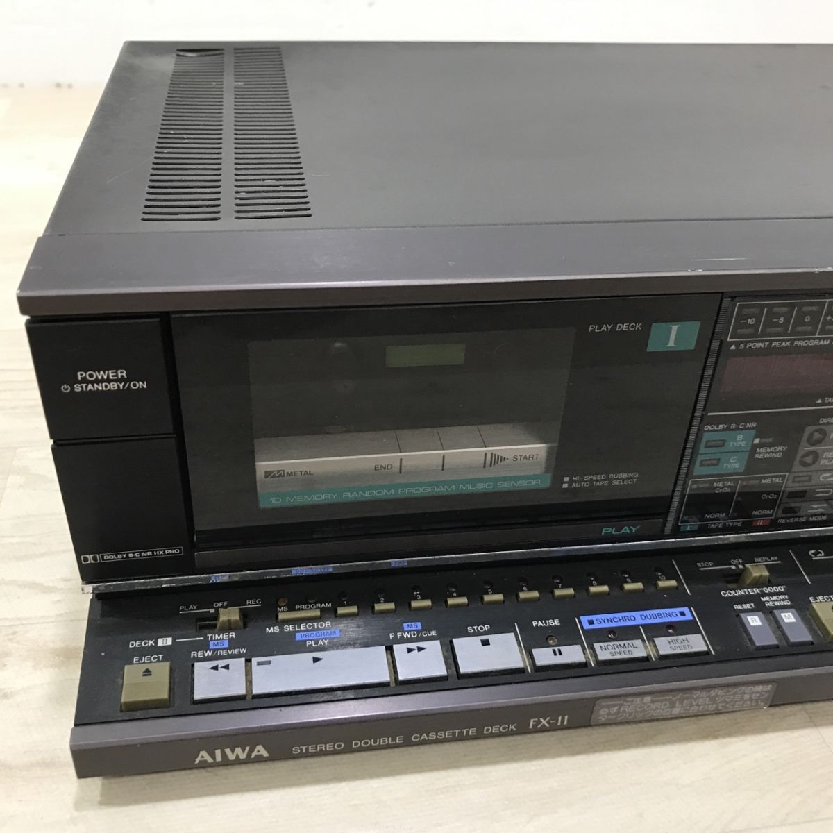 現状品 AIWA STEREO DOBLE CASSETTE DECK FX-11[C2734]_画像2