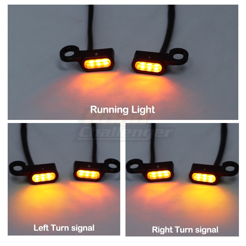 HAELEY ツーリング ソフテイル 用 LED ミニ ウインカー Eマーク付き 車検対応 黒 スモークレンズ ウィンカー ターンシグナル ハーレーの画像5