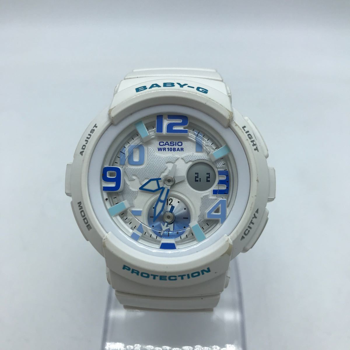 CASIO カシオ Baby-G ベビージー BGA-190 アナデジ ホワイト文字盤 クォーツ 腕時計_画像1