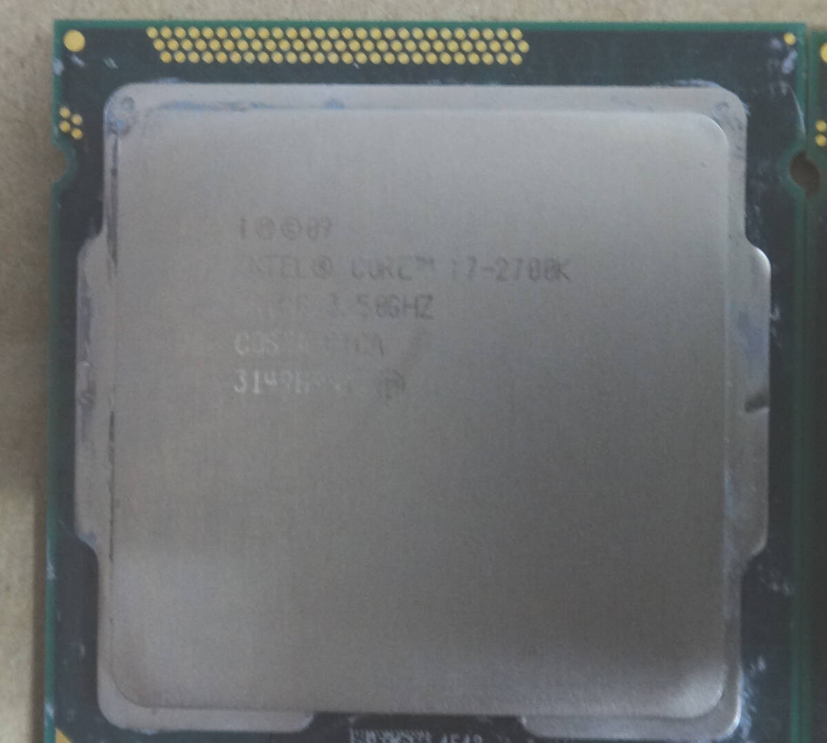 【中古】Intel CPU i7-2700k/3.50GHZ×2個_画像2