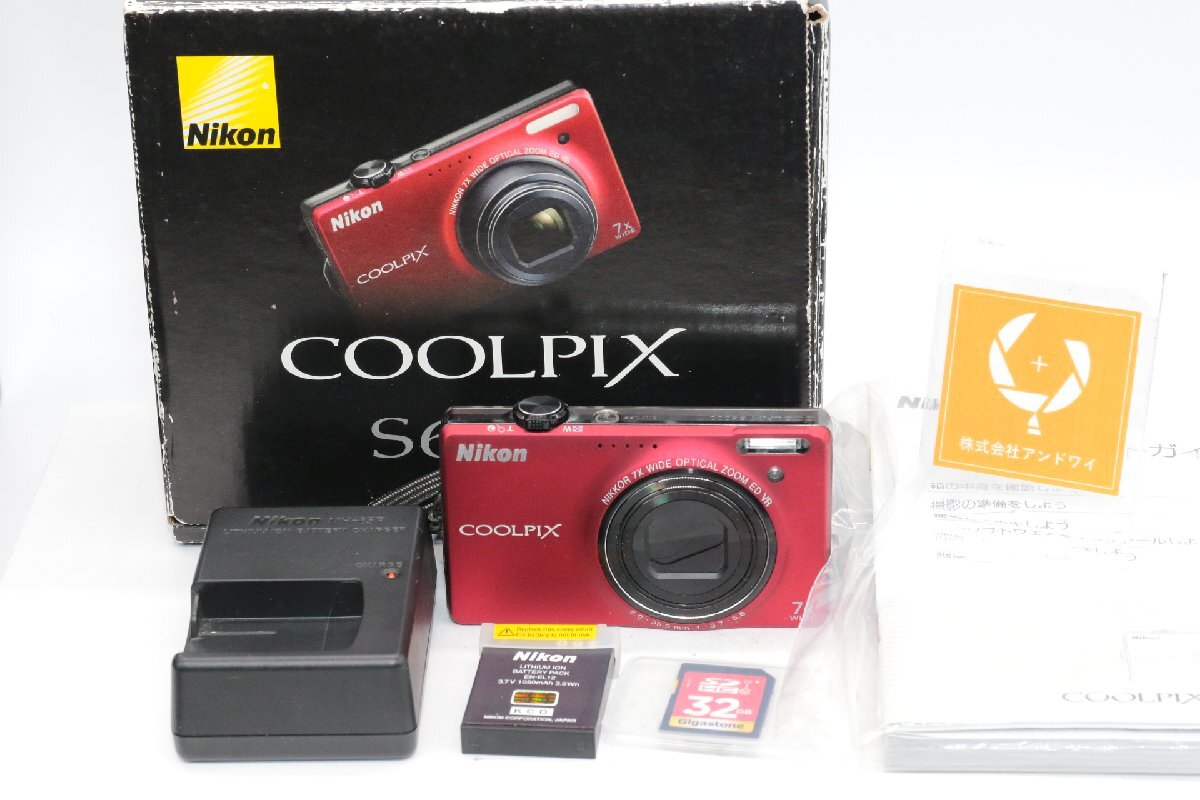 同梱歓迎【良品/動作品/初心者セット】NIKON ニコン COOLPIX S6000 (バッテリー、充電器、SDカード、元箱、取説付）#4753の画像1