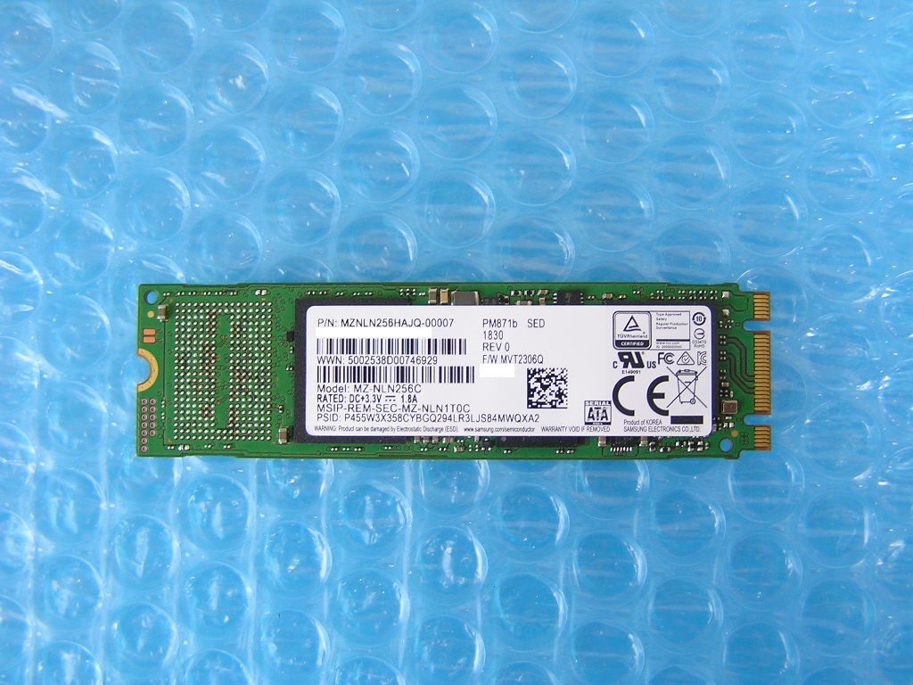 ■256GB SSD SAMSUNG MZNLN256HAJQ-00007 M.2 #15_画像1