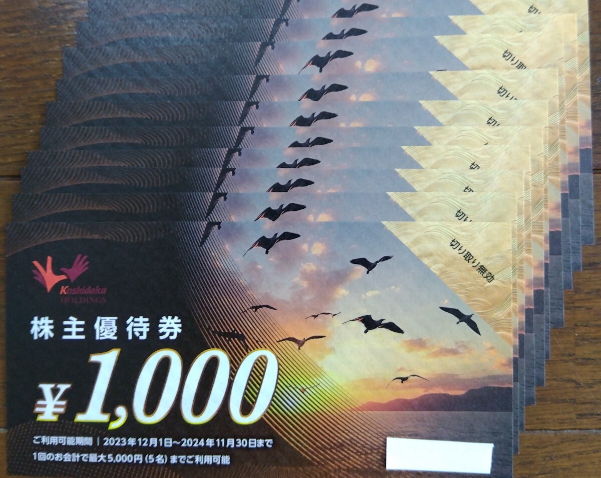 コシダカ 株主優待 10,000円分 カラオケまねきねこ_画像1