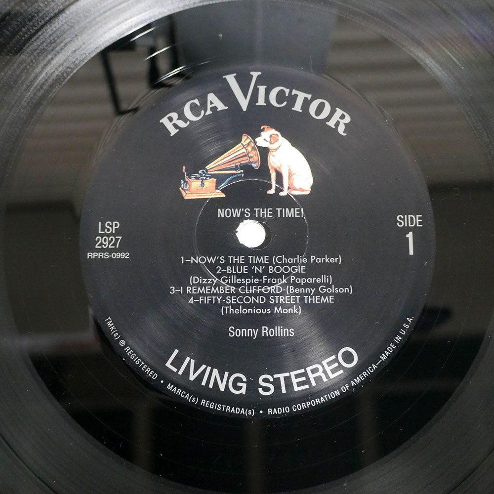 米 重量盤 SONNY ROLLINS/NOW’S THE TIME/RCA VICTOR LSP2927 LP_画像3