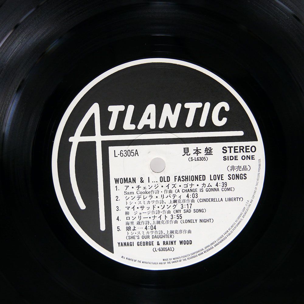 プロモ 柳ジョージ＆レイニーウッド/ウーマン・アンド・アイ…オールド・フェシッョンド・ラヴ・ソングス/ATLANTIC L6305A LP_画像2