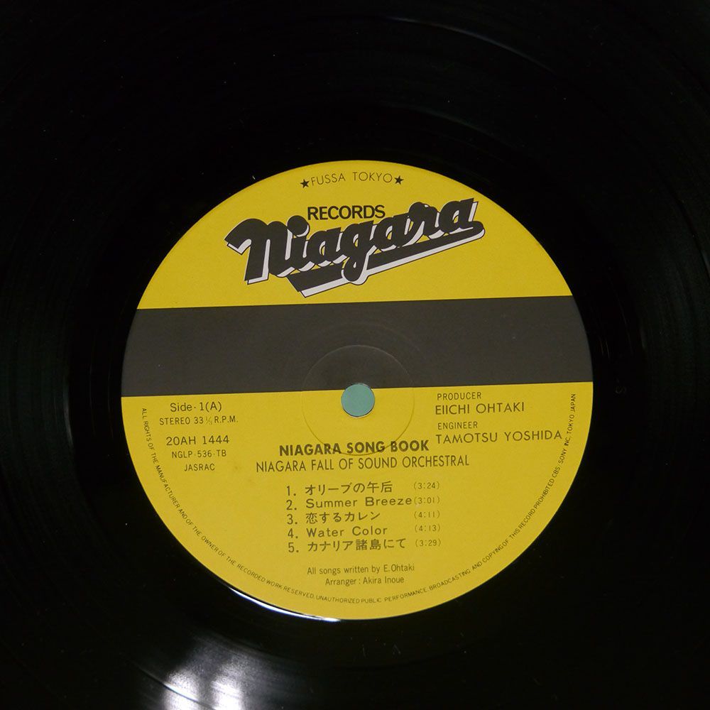 NIAGARA FALL OF SOUND ORCHESTRAL/NIAGARA SONG BOOK/NIAGARA 20AH1444 LP_画像2