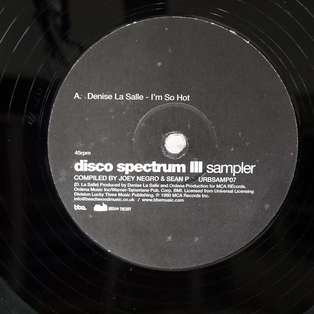 DENISE LA SALLE/DISCO SPECTRUM III (SAMPLER)/URBAN THEORY URBSAMP07 12_画像1