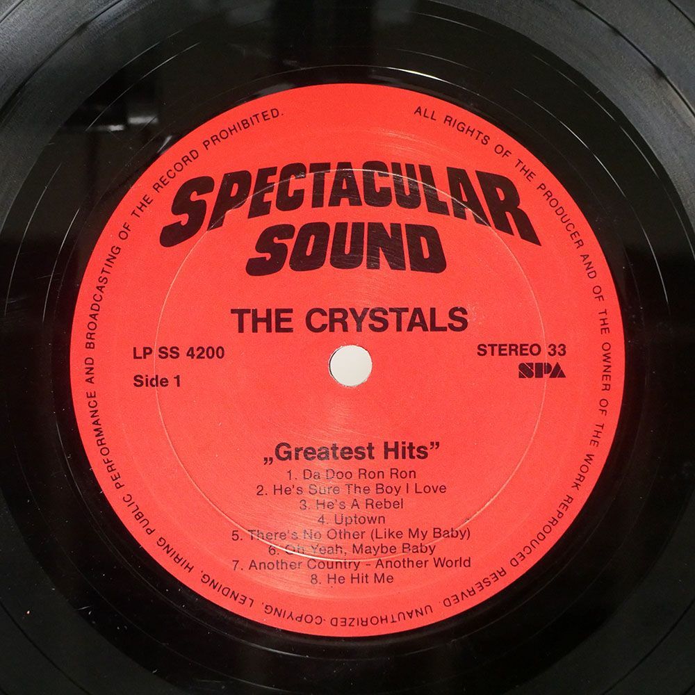 伊 CRYSTALS/GREATEST HITS/SPECTACULAR SOUND LPSS4200 LP_画像2