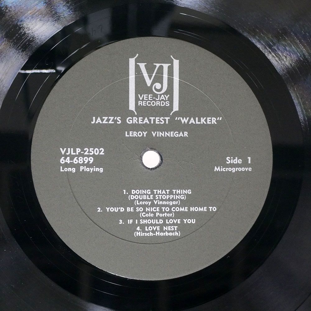 米 LEROY VINNEGAR/JAZZ’S GREAT WALKER/VEE JAY VJLP2502 LP_画像2