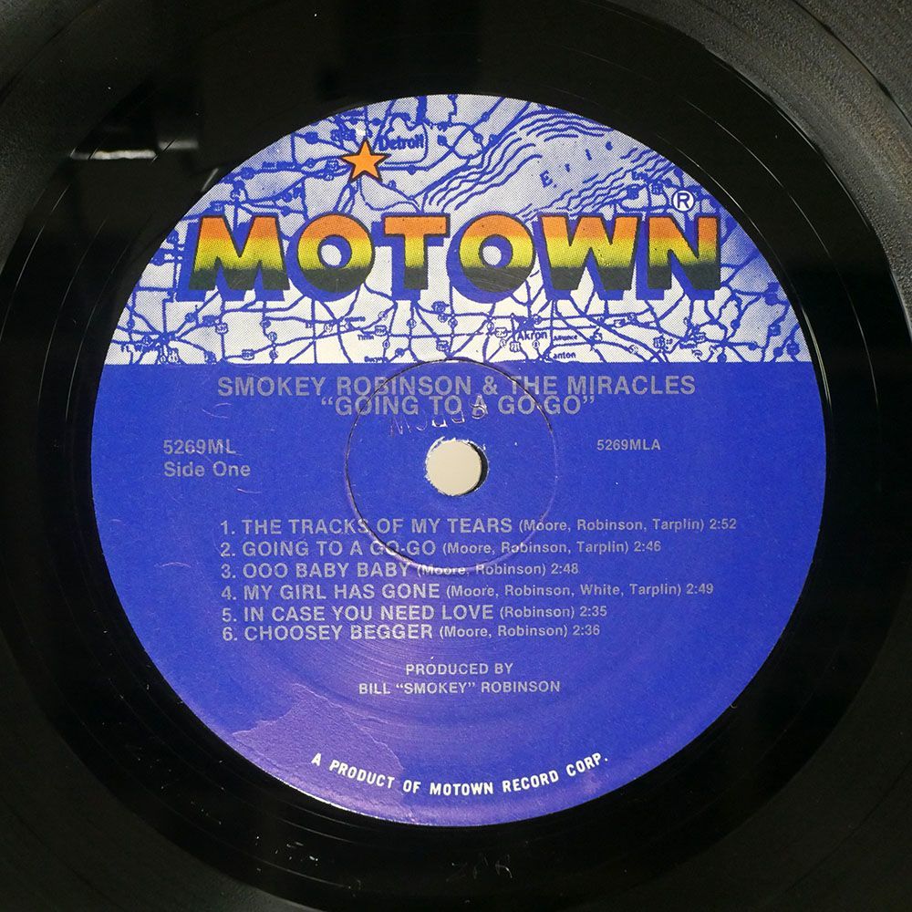 米 SMOKEY ROBINSON/GOING TO A GOGO/MOTOWN 5269ML LP_画像2