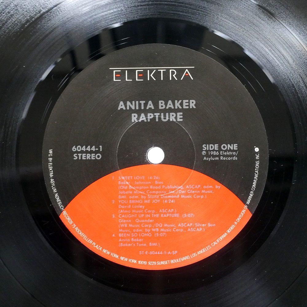 米 ANITA BAKER/RAPTURE/ELEKTRA 604441 LP_画像2