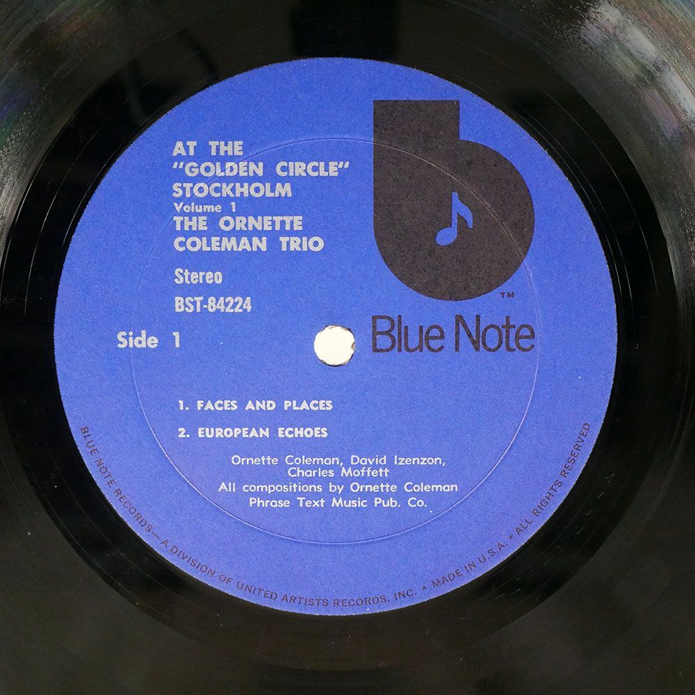 米 ORNETTE COLEMAN TRIO/AT THE "GOLDEN CIRCLE" STOCKHOLM - VOLUME ONE/BLUE NOTE BST84224 LP_画像3