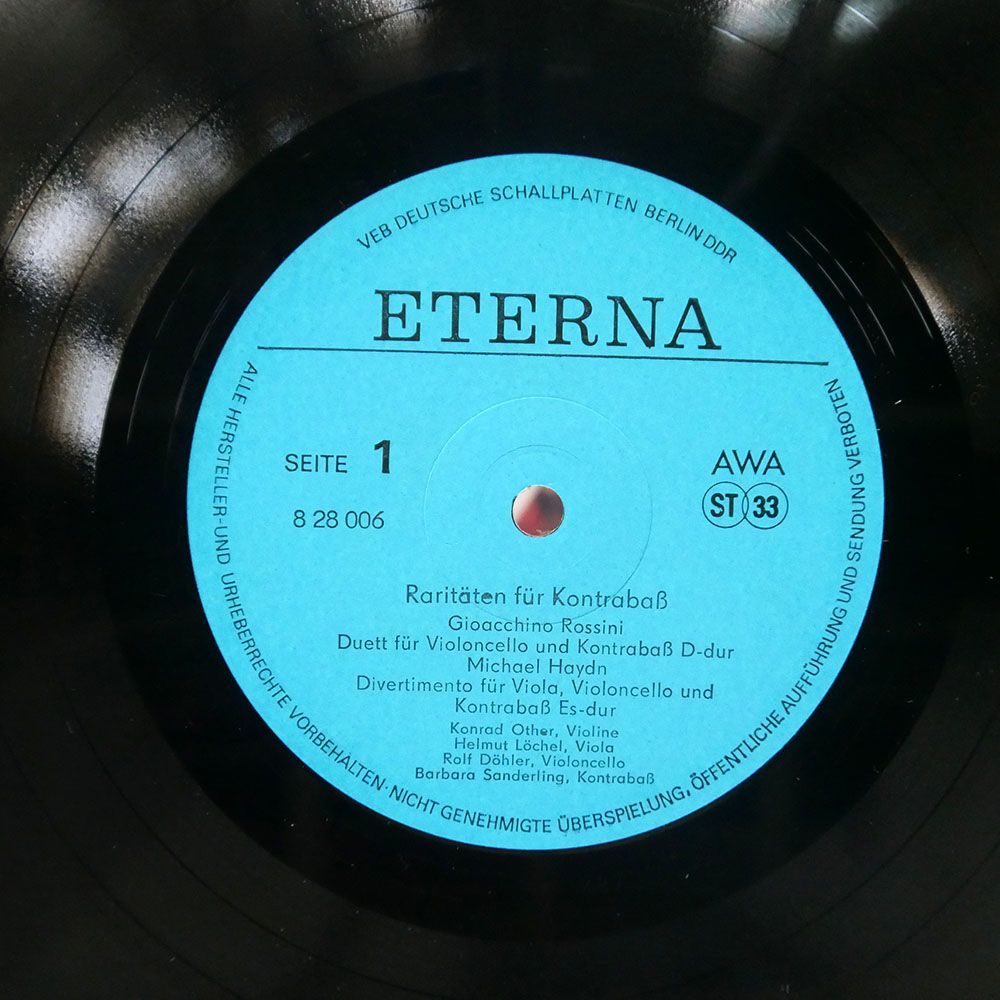 GIOACCHINO ROSSINI/RARITTEN FR KONTRABA/ETERNA 828006 LP_画像2