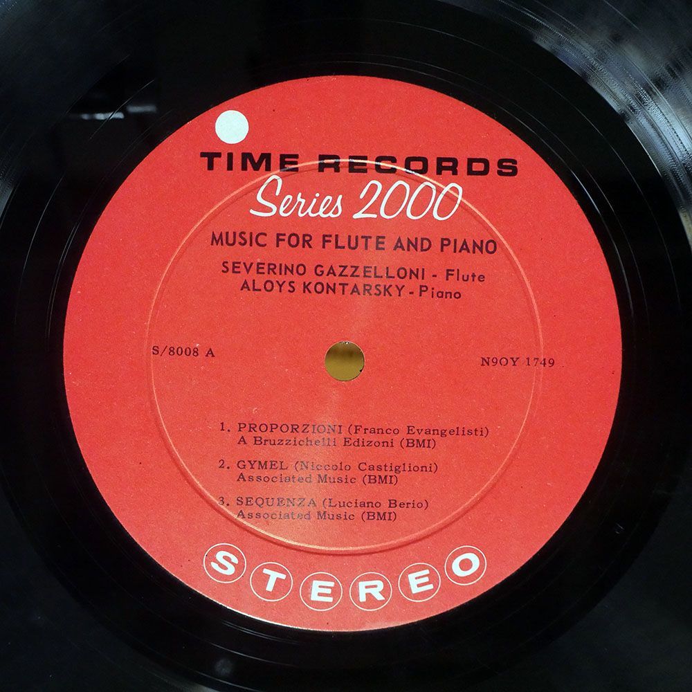 米 SEVERINO GAZZELLONI/MUSIC FOR SOLO FLUTE/TIME S8008 LP_画像2