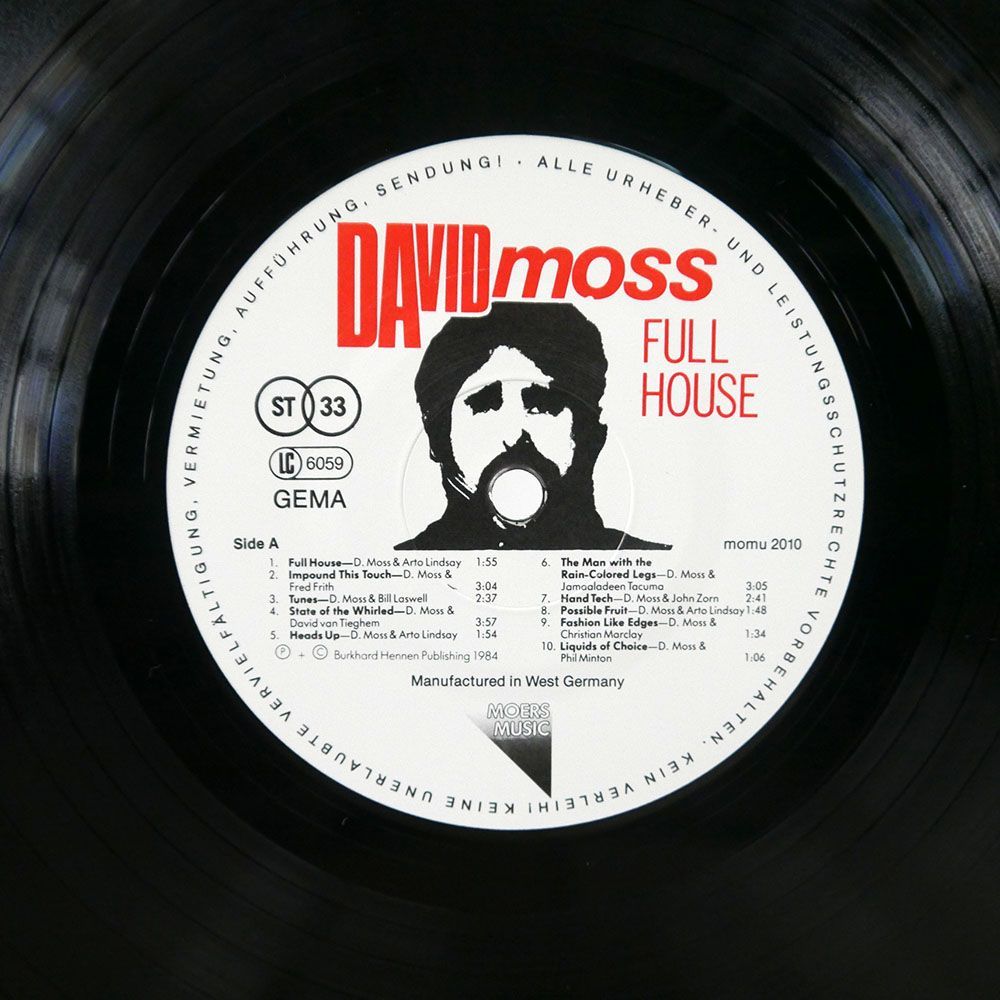DAVID MOSS/FULL HOUSE/MOERS MUSIC MOERSMUSIC2010 LP_画像2