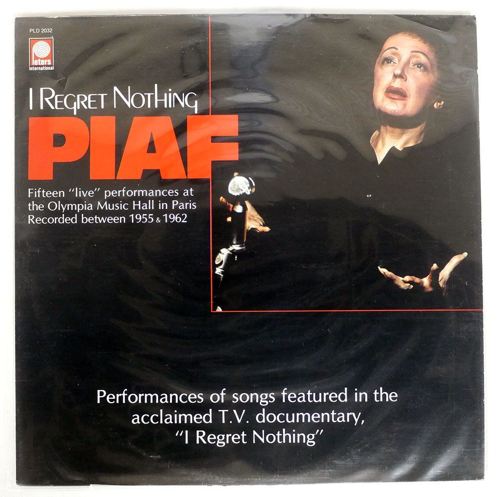 EDITH PIAF/I REGRET NOTHING/PETERS INTERNATIONAL, INC. PLD2032 LP_画像1