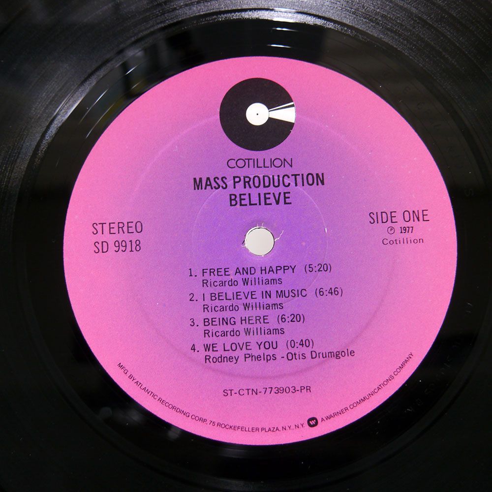 米 MASS PRODUCTION/BELIEVE/COTILLION SD9918 LP_画像2
