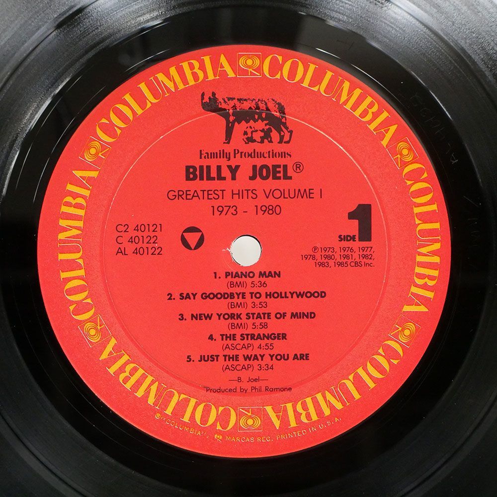 米 BILLY JOEL/GREATEST HITS VOLUME I & VOLUME II/COLUMBIA C240121 LP_画像2
