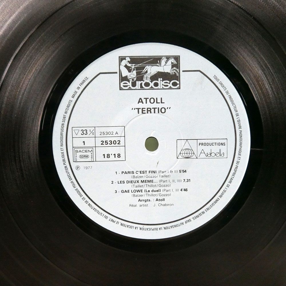 ATOLL/TERTIO/EURODISC 913132 LP_画像2