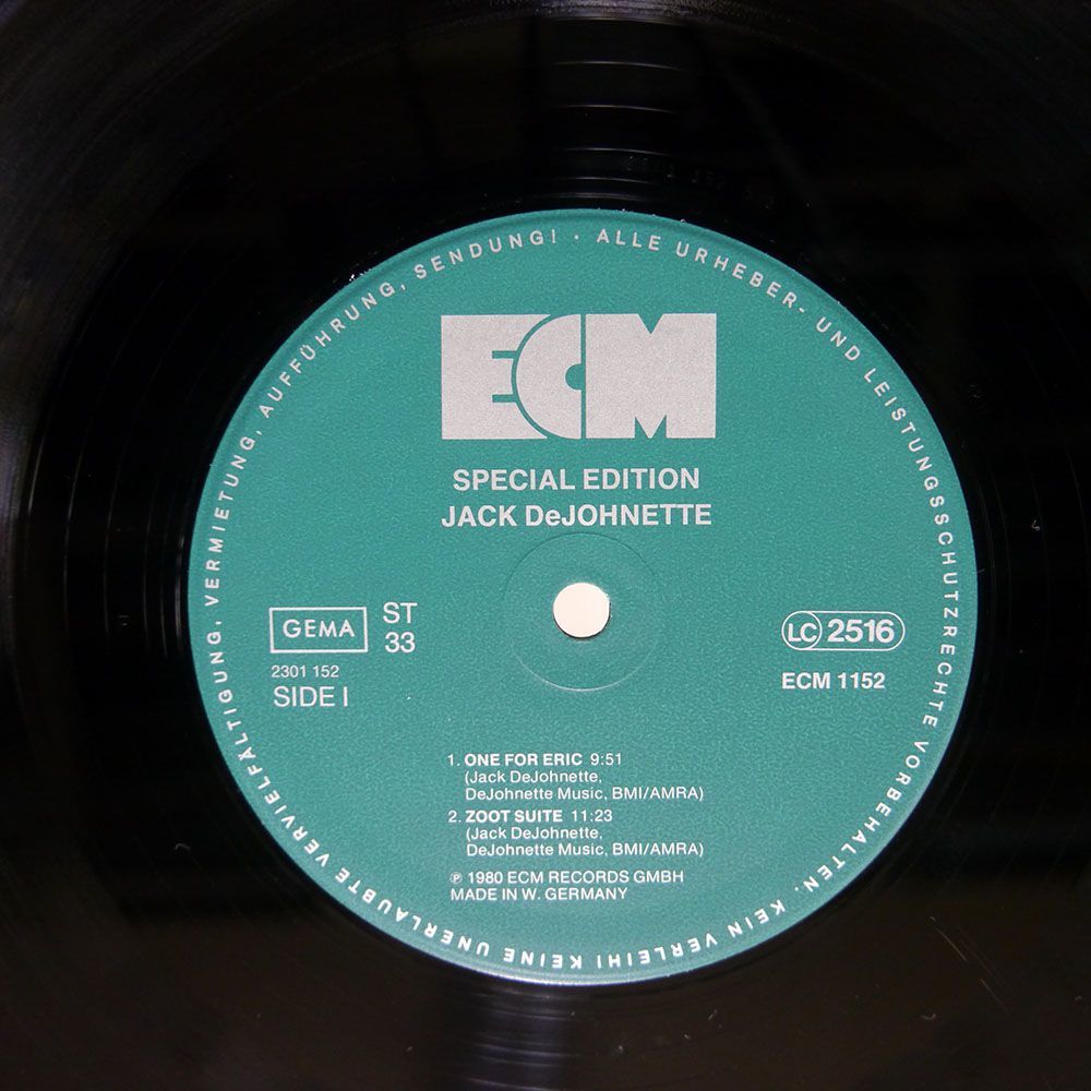独 JACK DEJOHNETTE/SPECIAL EDITION/ECM ECM1152 LP_画像2