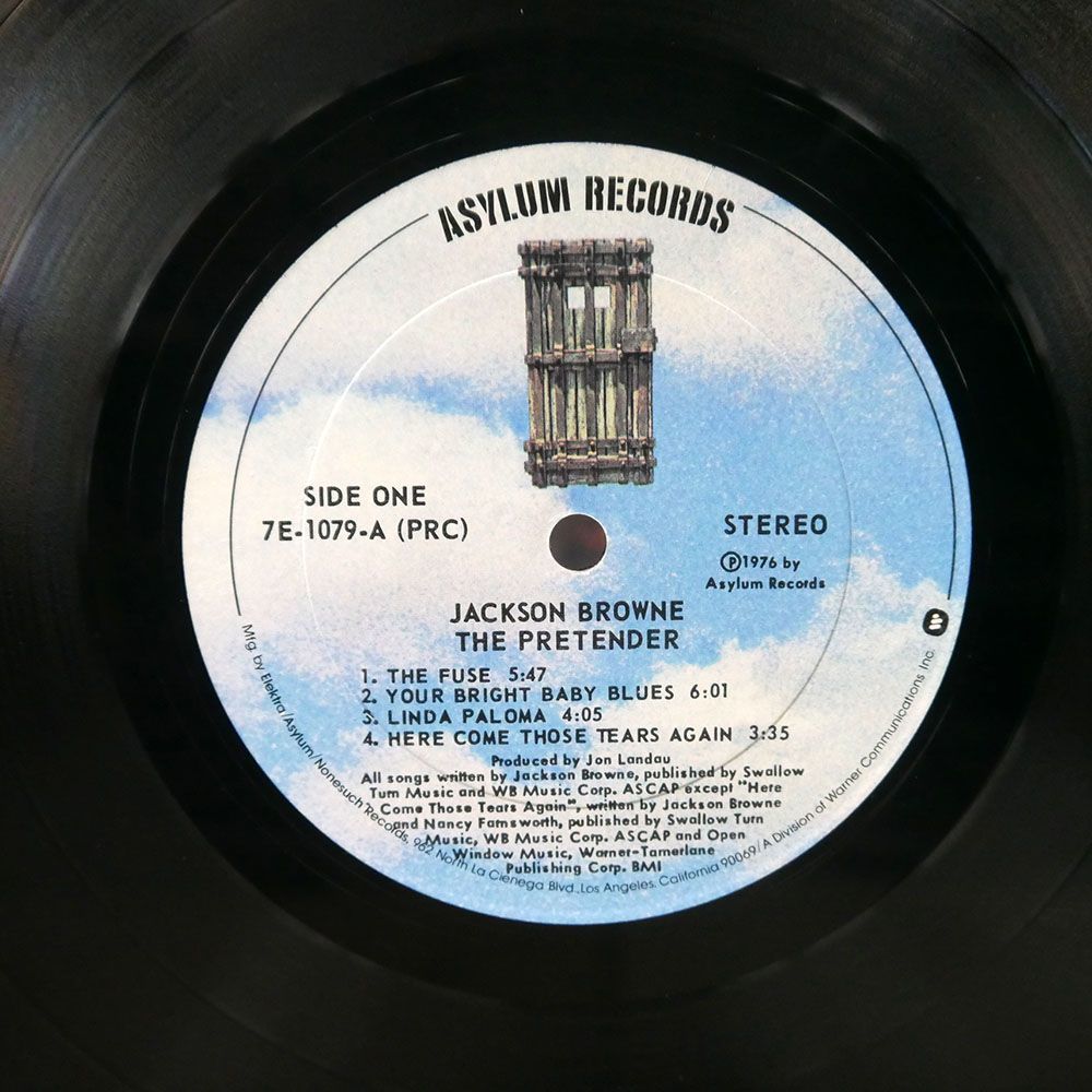 米 JACKSON BROWNE/PRETENDER/ASYLUM 7E1079 LP_画像2