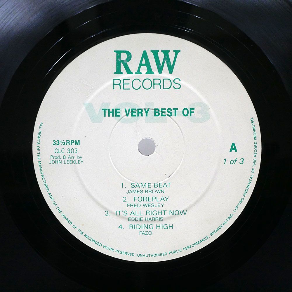 V.A./THE VERY BEST OF VOL.3/RAW CLC303 LP_画像2